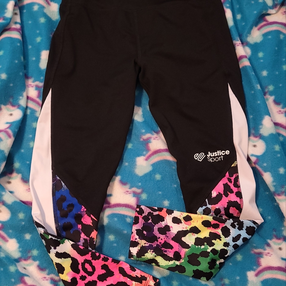 Girls leopard Justice leggings
